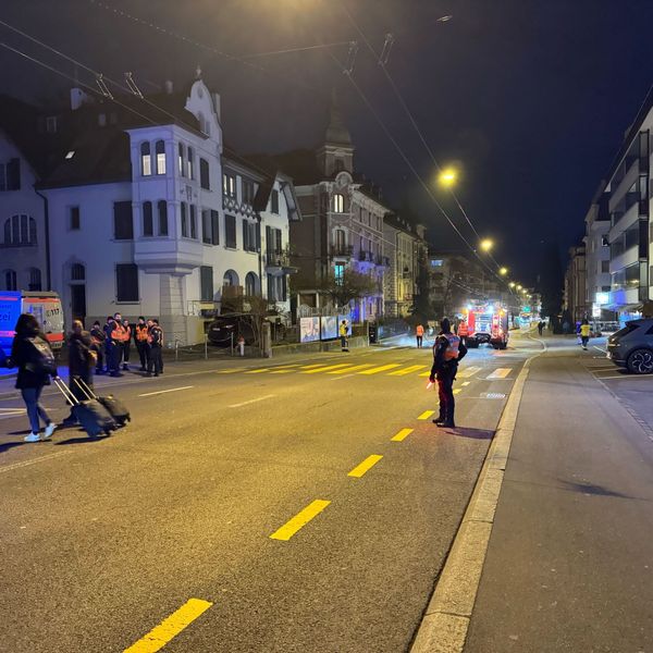 Die Maihofstrasse in Luzern war am Dienstag gesperrt