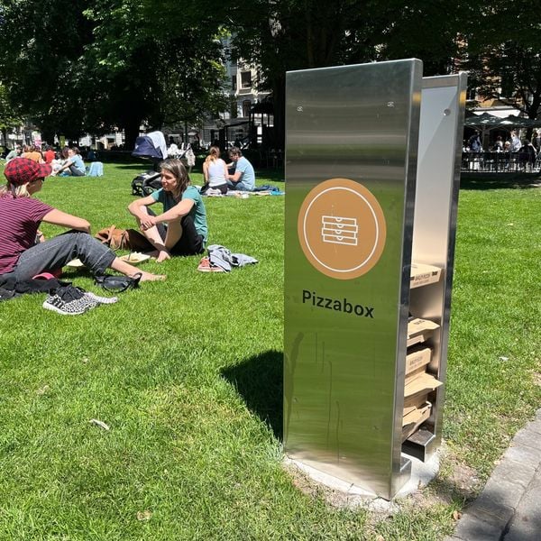 In diesem Park steht nun auch eine Pizzabox