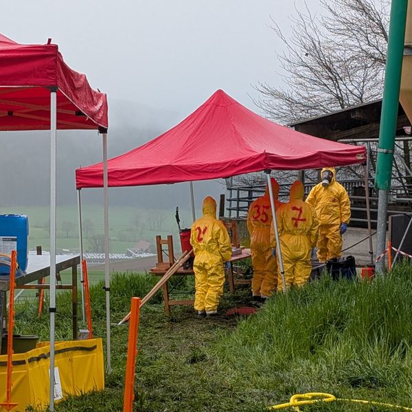 So trainieren Luzerner Zivilschützer für den Seuchenfall