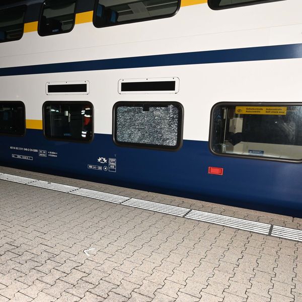 Betrunkener Mann schlägt in Steinhausen auf Zug ein