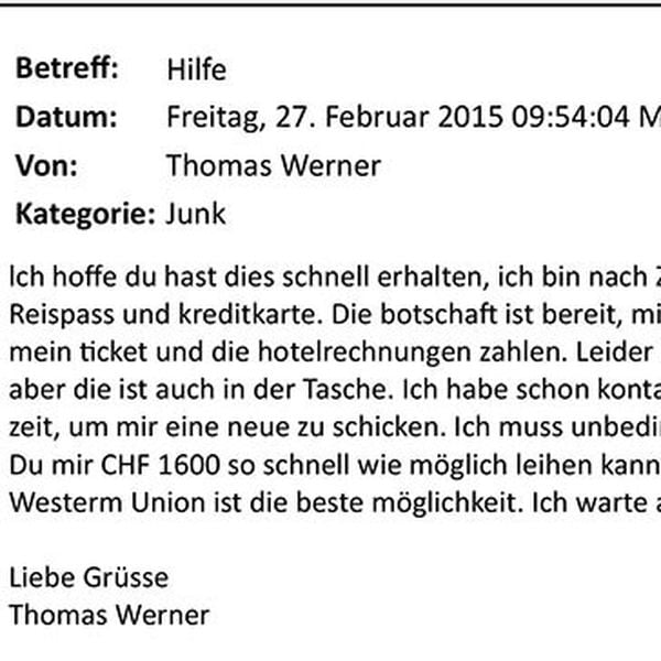 Thomas Werner braucht Geld für den Heimflug