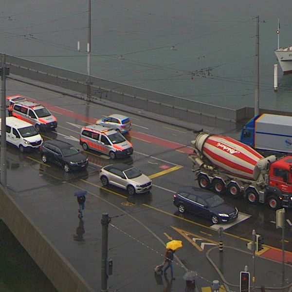 Unfall auf der Seebrücke sorgt für Stau in der Stadt Luzern