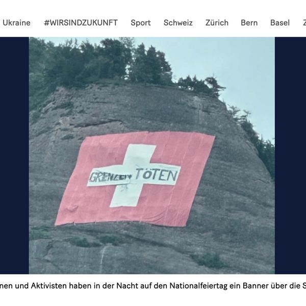 Unbekannte verunstalten Schweizer Fahne in Vitznau