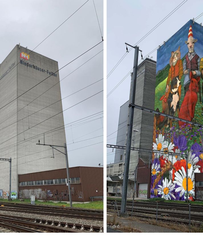 In Rothenburg entsteht das grösste Wandbild der Schweiz