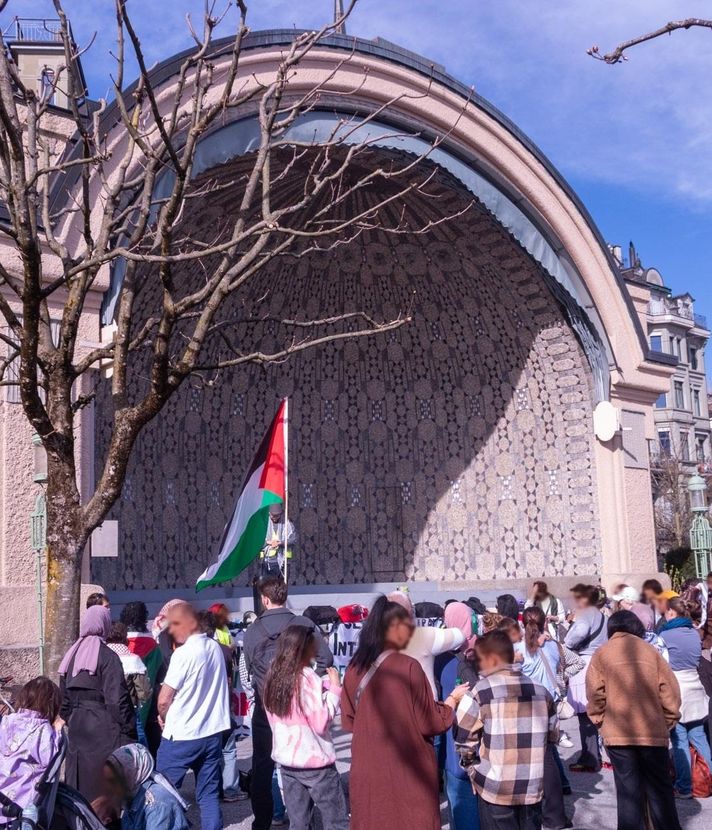 Demonstranten fordern in Luzern palästinensischen Staat