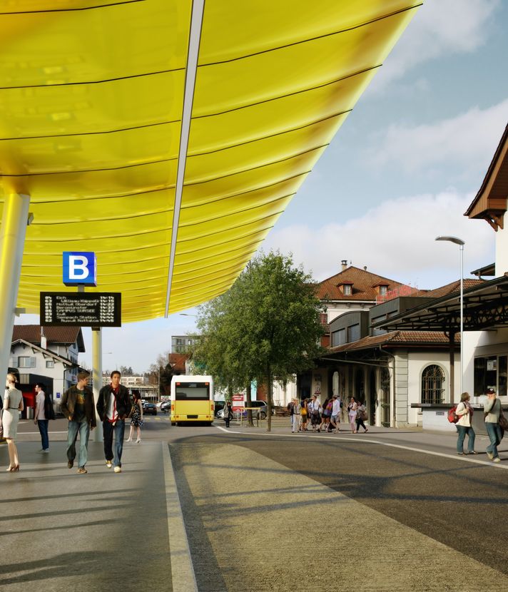 Stadt Sursee erhält neuen Busbahnhof mit Velostation