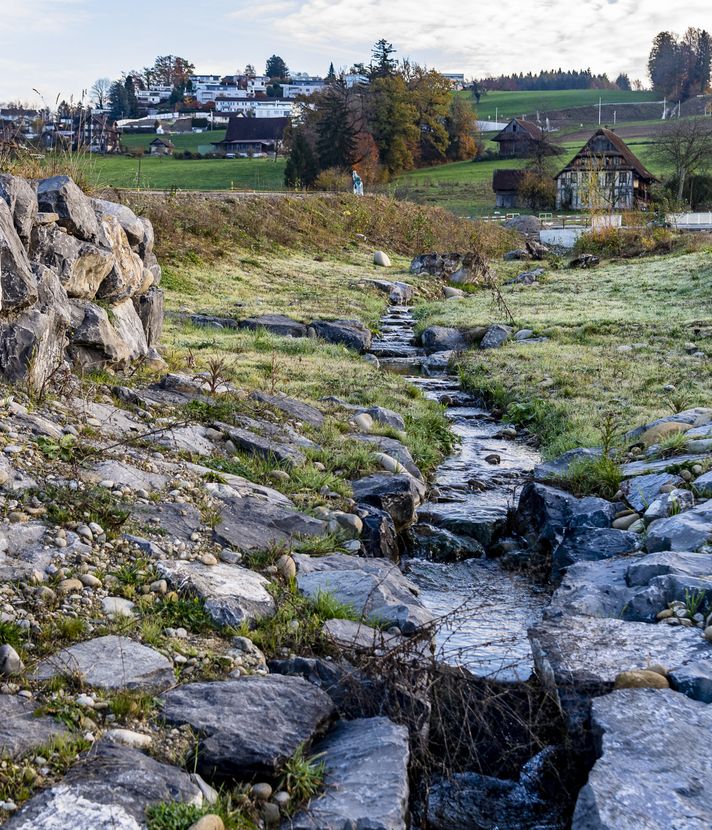Tangente: Dank der Strasse fliessen die Bäche jetzt wieder oberirdisch