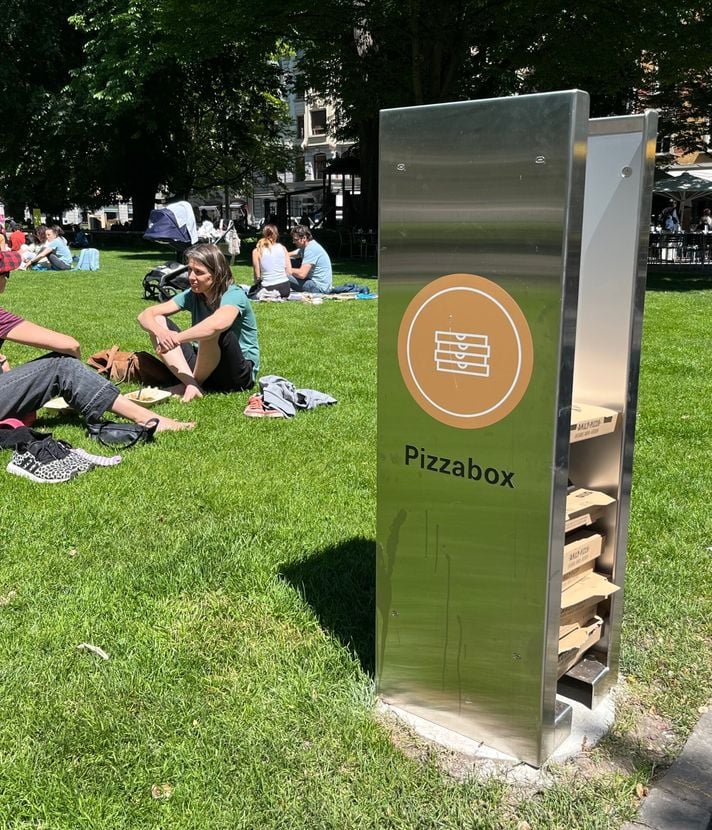 In diesem Park steht nun auch eine Pizzabox