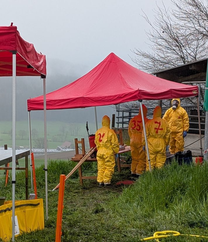 So trainieren Luzerner Zivilschützer für den Seuchenfall