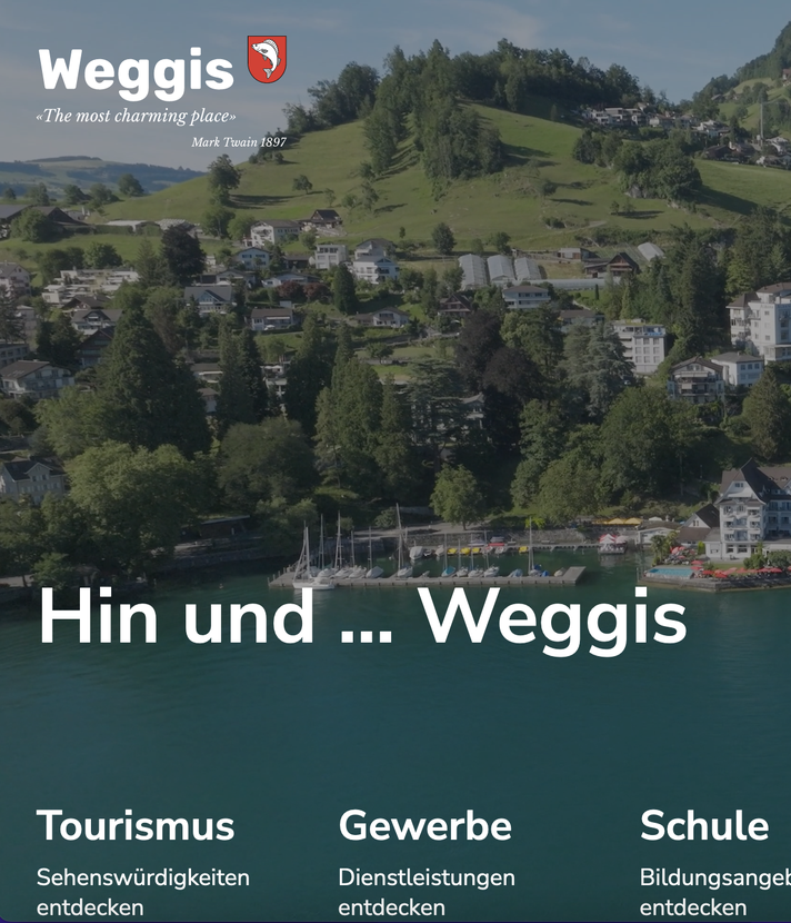 Die Gemeinde Weggis präsentiert ihre neue Website