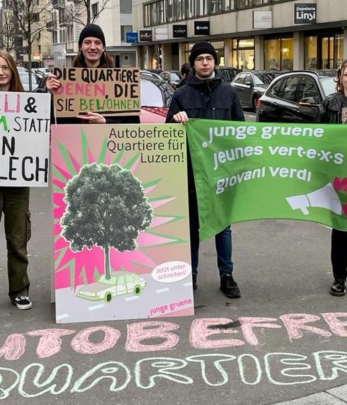 Autofreies Luzern: Erfolg für Junge Grüne