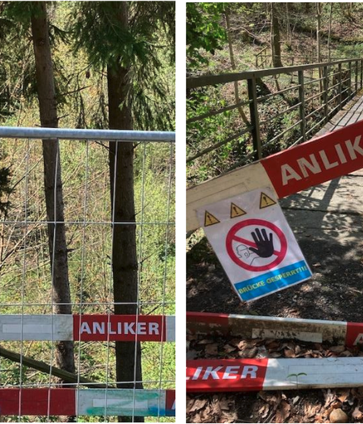 Gesperrte Brücke im Ränggloch sorgt für Ärger