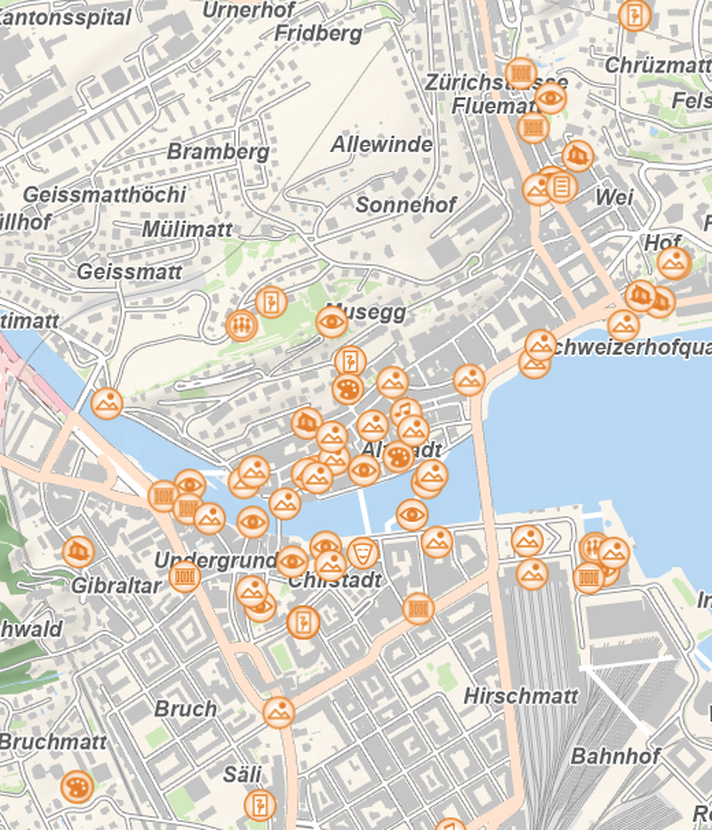 Luzerns digitaler Stadtplan erhält viele neue Funktionen