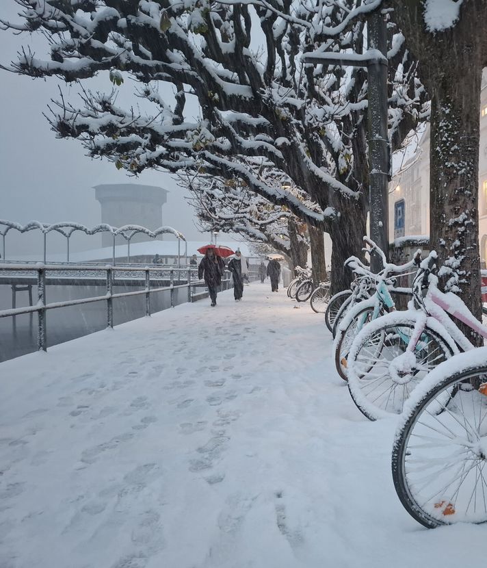 Luzern und Zug versinken im Schnee
