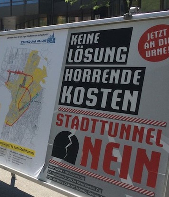 Jetzt will auch der Kanton Zug den Stadttunnel 2.0