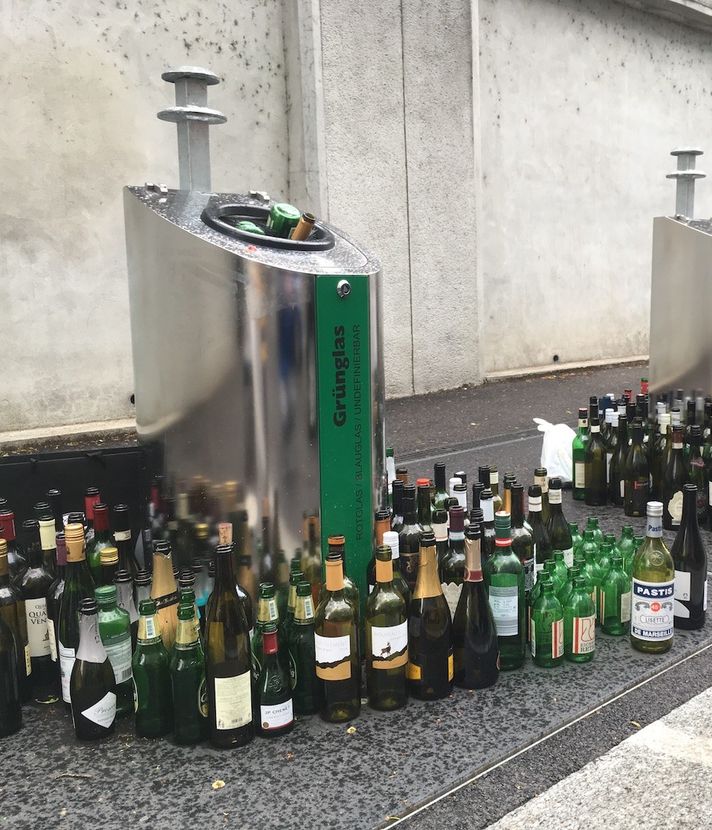 Altglas-Chaos in der Luzerner Altstadt