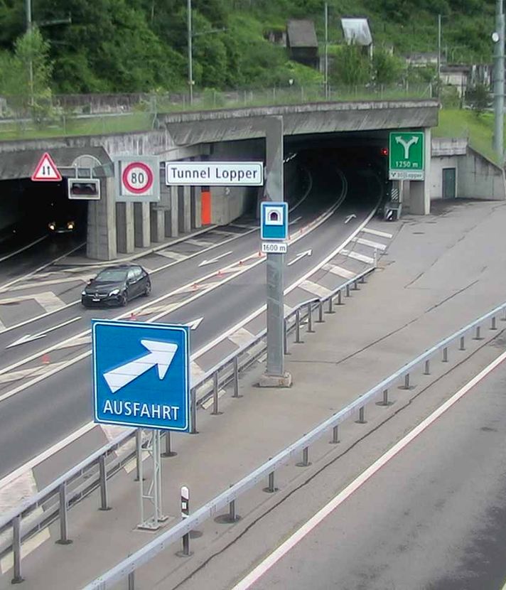 Dieser Tunnel bei  Luzern wird mehrmals gesperrt