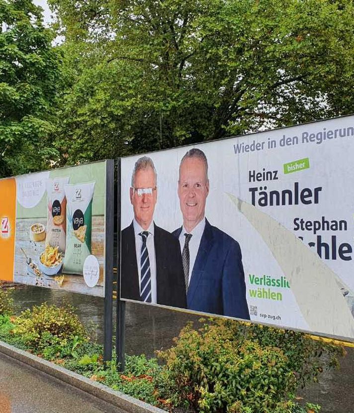 Zuger SVP kämpft gegen Wahlplakate-Vandalen