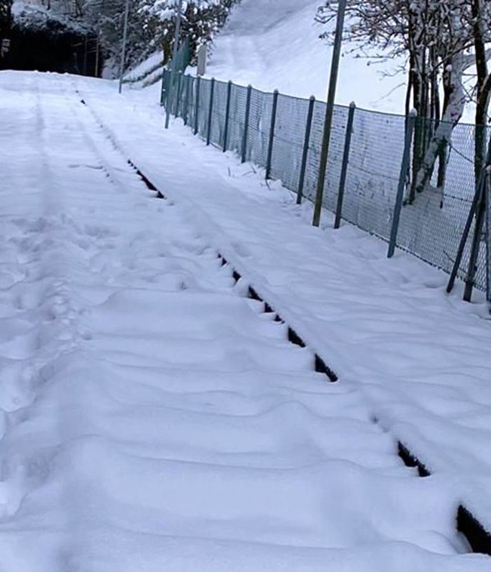 Betrieb der Sonnenbergbahn wegen Schnee eingestellt