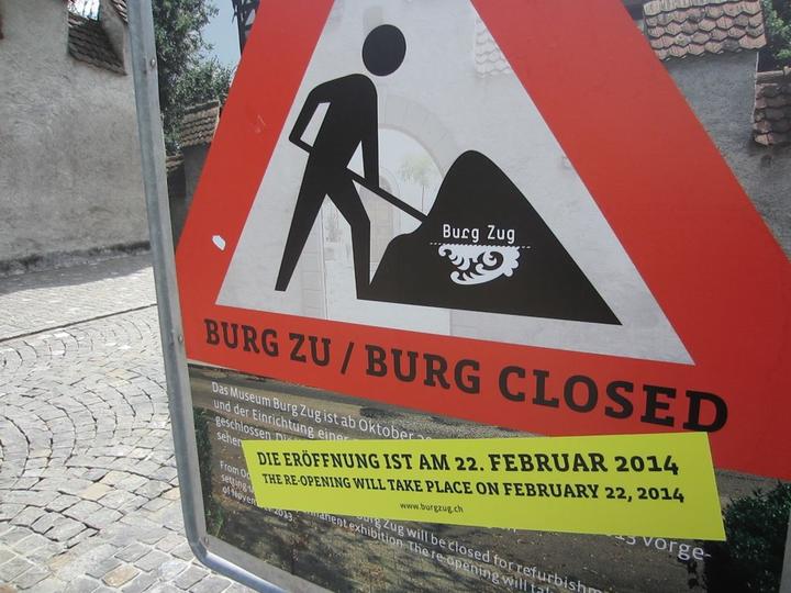 Das Museum Burg Zug ist noch bis Februar 2014 geschlossen. (Bild: Julia Müller)