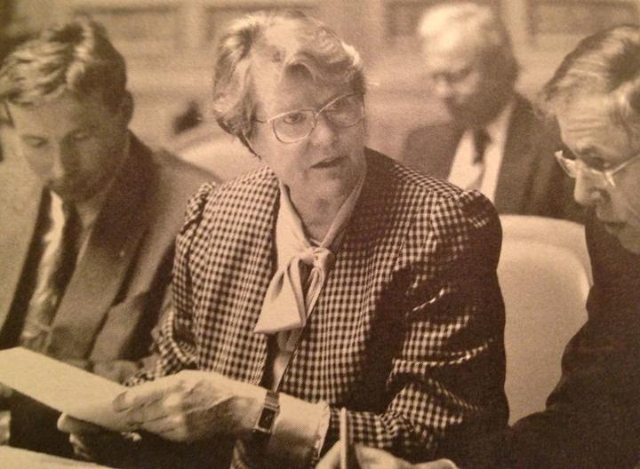 Die CVP-Politikerin: Mit den Kollegen Leu, Wick und Seiler 1993 im Nationalrat.