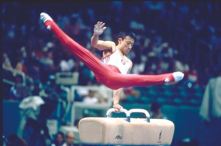 Donghua Li bei seinem Sieg an der Olympiade in Atlanta 1996.