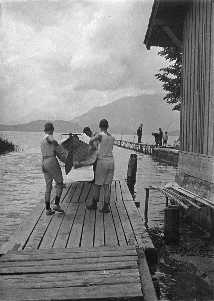 Der See bot sich damals schon nicht nur für Erholung an, sondern auch für sportliche Betätigung. (Foto: Privatarchiv, Jahr unbekannt)