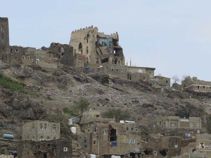Zerstörte Gebäude im Jemen.  (Bild: Jean-Pierre Amigo/MSF)