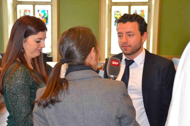 Im ersten Moment war er enttäuscht: SP-Kandidat Zari Dzaferi gibt Interviews.