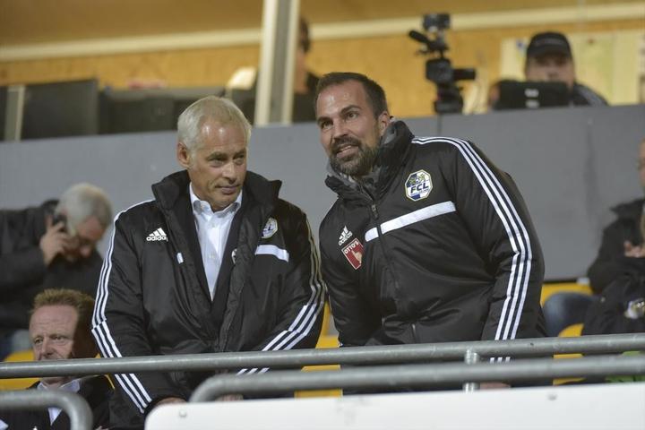 Babbel und Stäger nach dem verlorenen Cup-Spiel gegen Lugano.