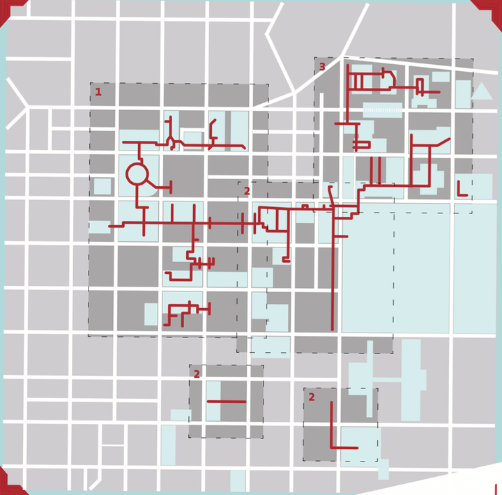 Die «Chicago Pedway Map» wurde von Scrabacz eigens für die Führungen produziert.