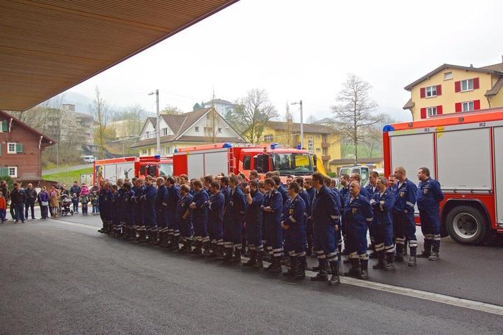 <p>Einweihung des neuen Feuerwehr- und Werkhofgebäudes im Eichenspes diesen Frühling (Bild: Gemeinde Kriens).</p>