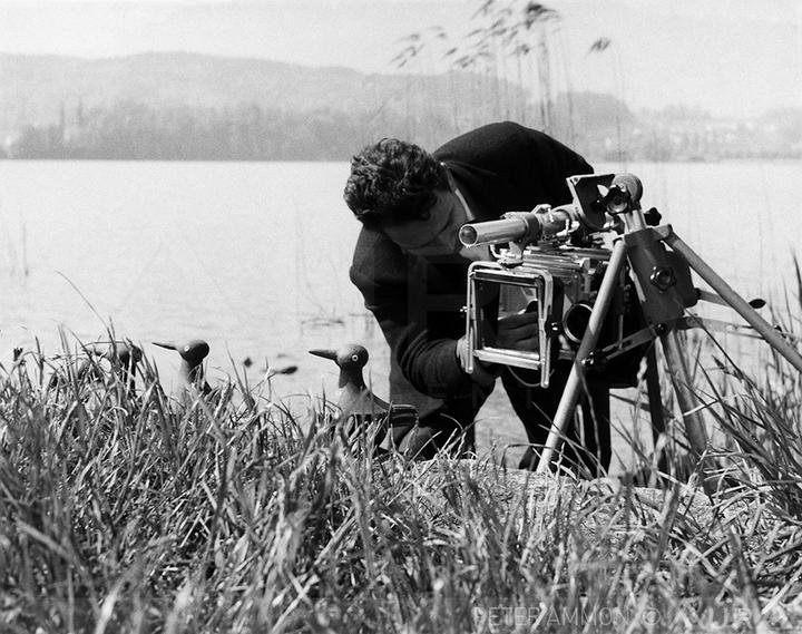 <p>Dieses Bild zeigt Peter Ammon um 1960 mit einer sinar-Fachkamera. (Bild: ©Peter Ammon)</p>
