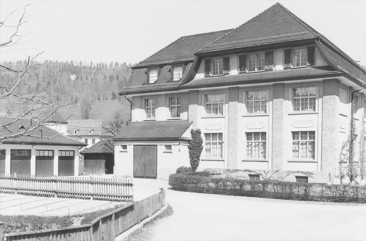 <p>Die Zwibackfabrik in Malters im Jahr 1913.</p>