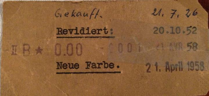 Das «Logbuch» der Registrierkasse aus dem Jahr 1926. (Bild: Christian Hug)