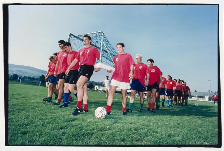 <p>Der SCK beim Training, 1997 (Bild: Niklaus Spoerri)</p>