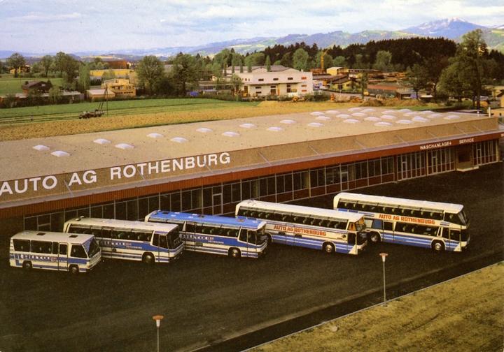 <p>Die Busflotte der Auto AG Rothenburg.</p>
