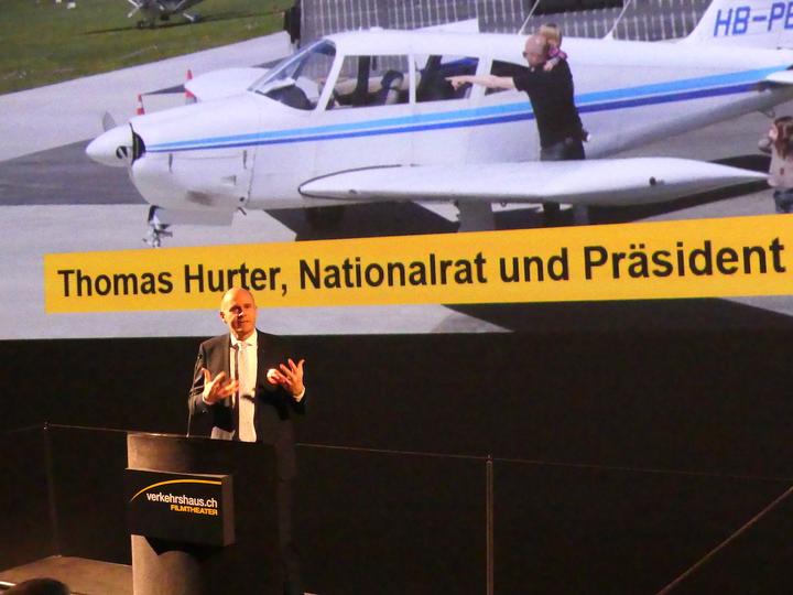 <p>Nationalrat und Pilot Thomas Hurter.</p>