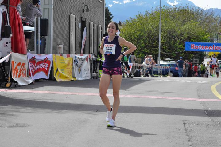 <p>Nicole Egger aus Langenthal siegte bei den Frauen vor der Luzernerin Flavia Stutz. (Bild: Anna Steiner)</p>