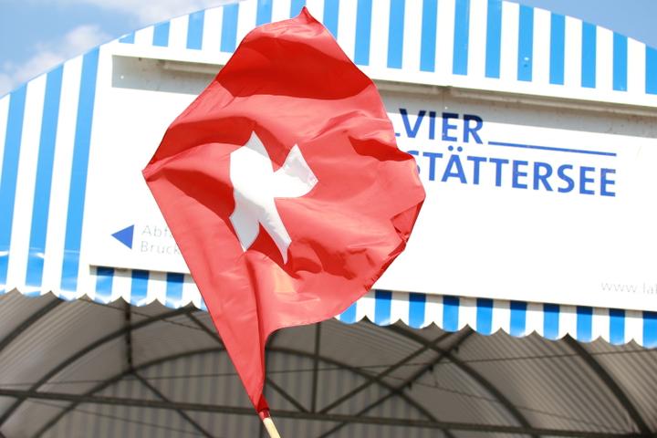<p>Auf dem Europaplatz vor dem KKL findet diesen Dienstag die Bundesfeier statt. (Bild: Marcel Vogler)</p>