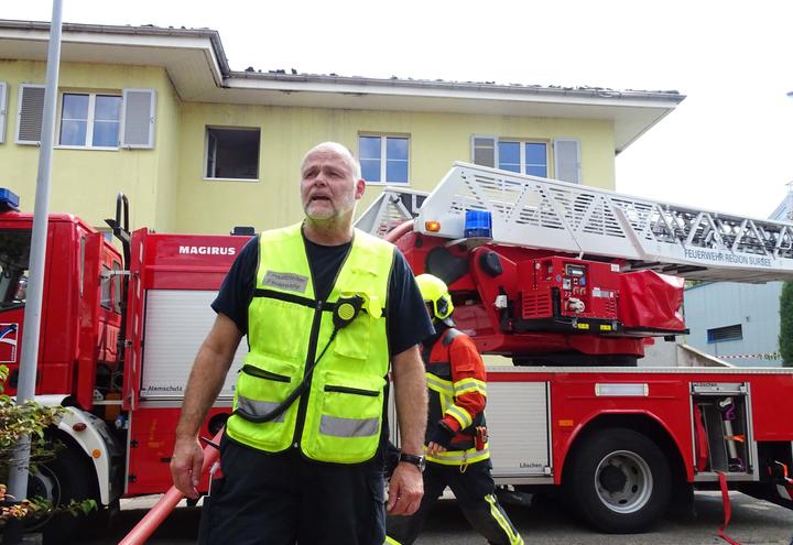 <p>Armin Roos von der Feuerwehr Region Sursee leitete den Einsatz.</p>