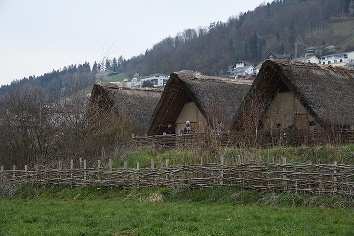 <p>Das Wauwiler Pfahlbaudorf. (Fotograf: P. Karrer, Kantonsarchäologie Luzern)</p>