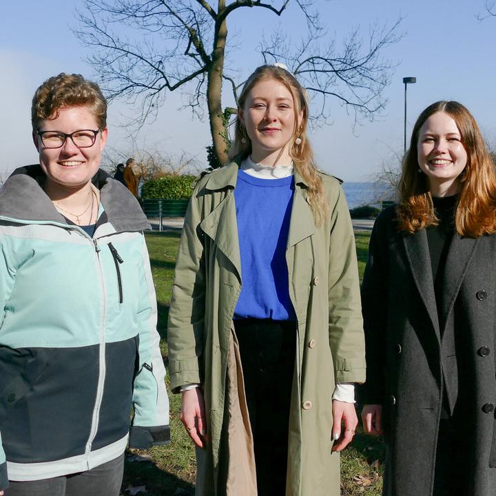 Die drei Politikerinnen (von links): Andrea Kaufmann (Junge Mitte), Chiara Peyer (Junge Grüne) und Zoé Stehlin (Juso) wollen eine jüngere Generation in der Luzerner Regierung vertreten.
